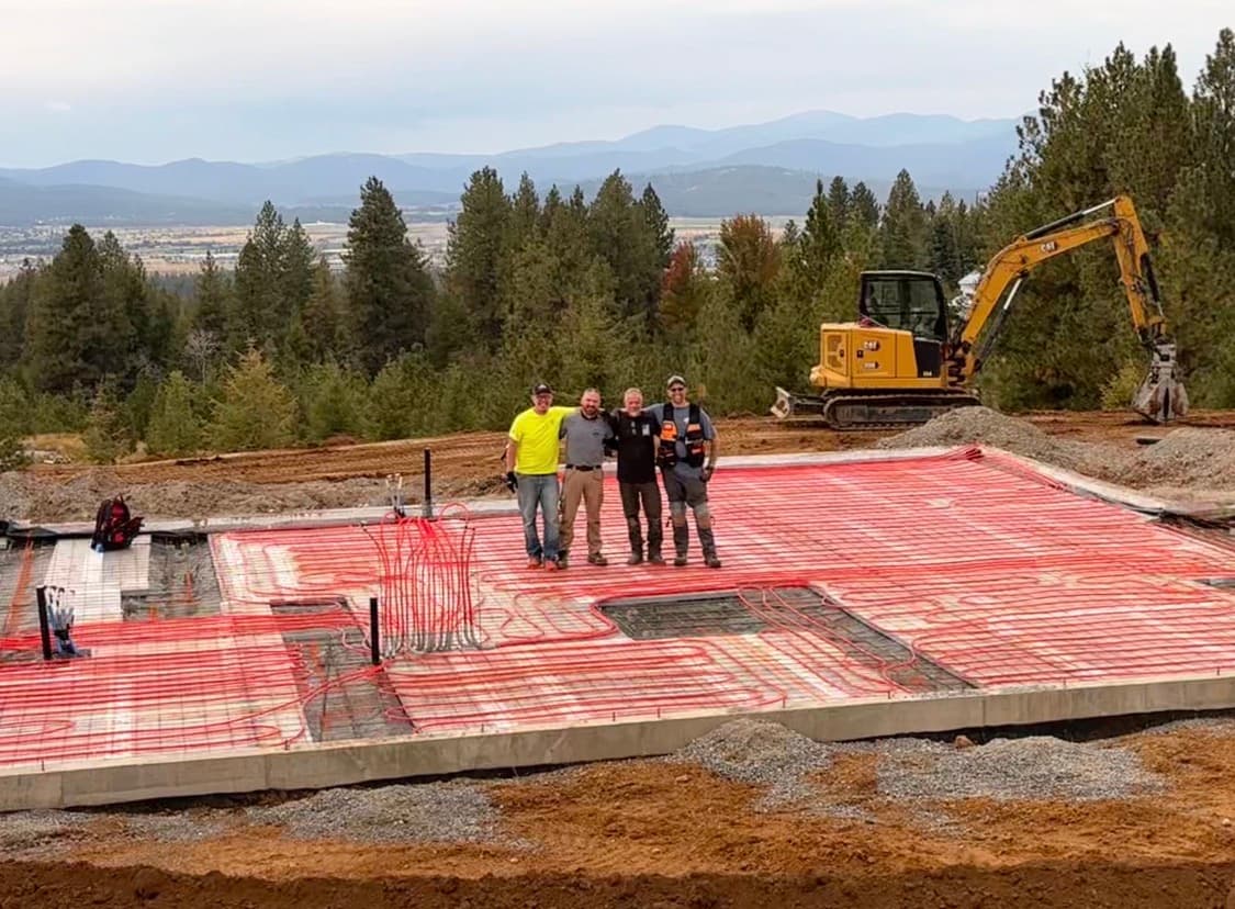 Radiant Heating Slab Install Complete in Post Falls image